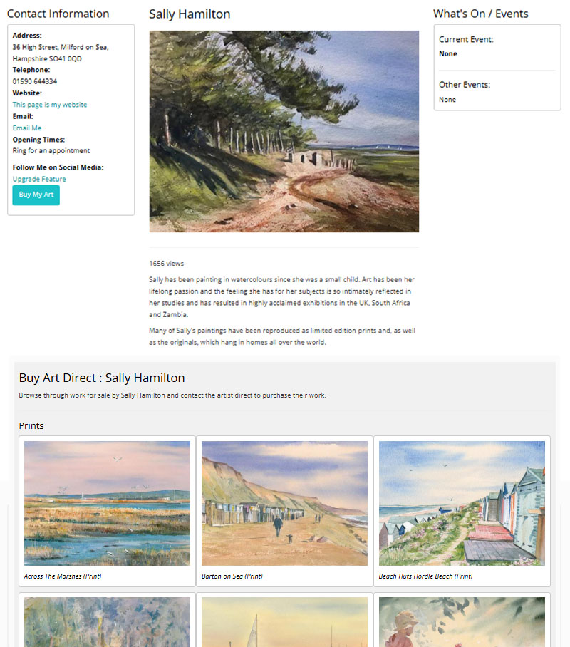 Featured Webpage Buy Art Direct Webpage